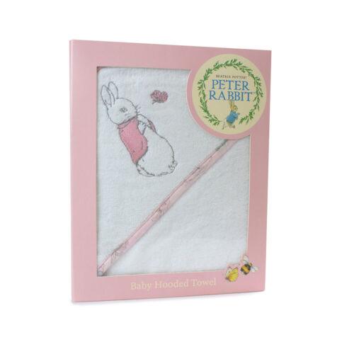 Bubba Blue Peter Rabbit Hop Little Rabbit Hooded Towel Pink - OhYouLuckyDuck.com.au