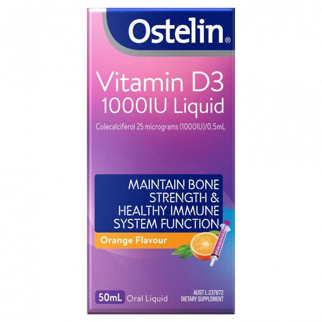 Ostelin Vitamin D3 1000IU Liquid 50ml - OhYouLuckyDuck.com.au