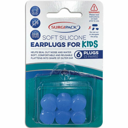 Surgipack 6444 Soft Silicone Kids Earplug 3 Pairs - OhYouLuckyDuck.com.au