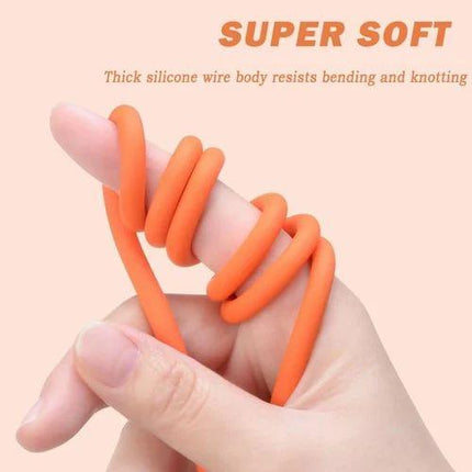 Portable Heavy Duty 3-In-1 Lightning Micro USB Type C Charging Data Cable - Orange - OhYouLuckyDuck.com.au