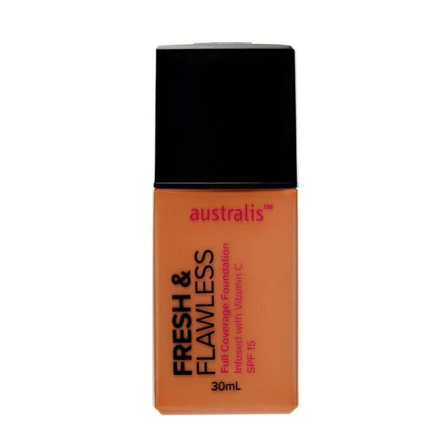 Australis Fresh & Flawless Fdn Golden Tan - OhYouLuckyDuck.com.au