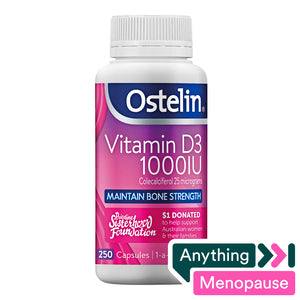 Ostelin Vitamin D3 1000IU for Bone Strength and Immune Health 250 Capsules