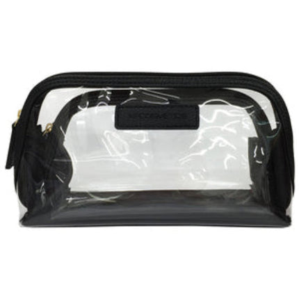 Mp Cosmetics Transparent Two-Piece Cosmetic Bag Set black