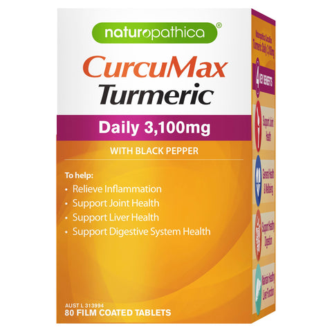 Naturopathica Curcumax Turmeric Daily Care 3100mg 80 Tablets