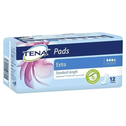 Tena Pads Extra Standard Length 12 Pack - OhYouLuckyDuck.com.au