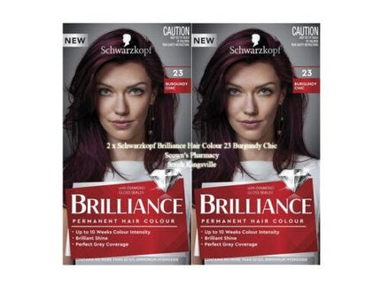Schwarzkopf Brilliance 23 Burgundy Chic New - OhYouLuckyDuck.com.au