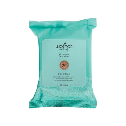 Wotnot Natural Facial Wipes For Sensitive Skin 25 Pack