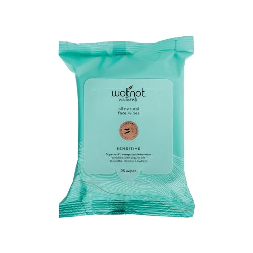 Wotnot Natural Facial Wipes For Sensitive Skin 25 Pack