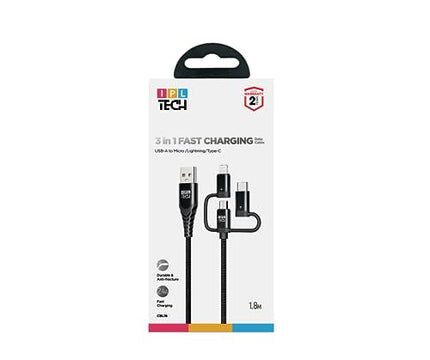 Ipl Tech Premium 3 In 1 Mfi Cable 1.8m