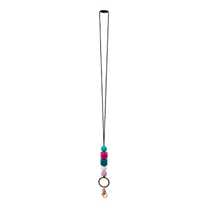Teacher Silicone Beaded Lanyard with Safety Clip