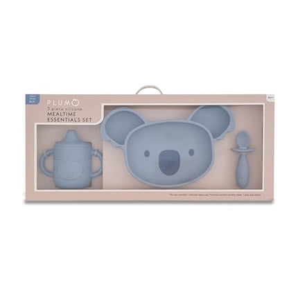 Plum 3 Piece Mealtime Essentials Set Steel Blue