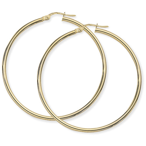 Rossan PC2301 Gold Plated Hoop Earrings 60MM