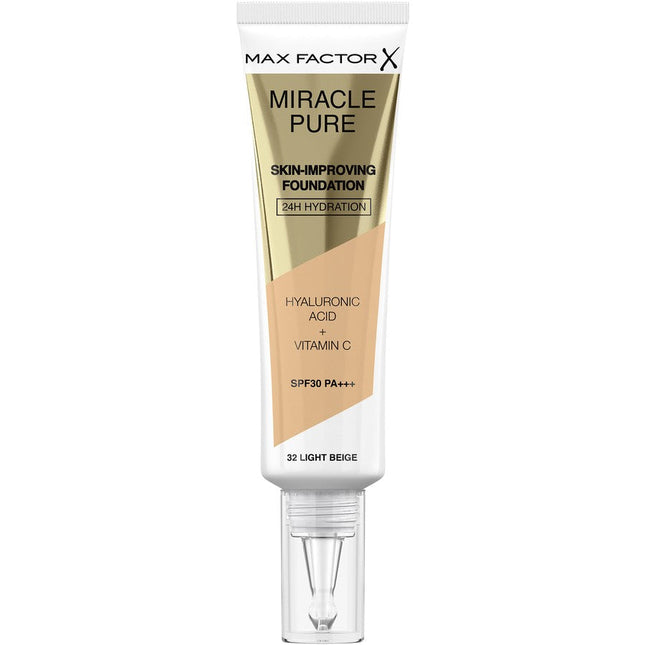 Max Factor Miracle Pure Foundation 32 Light Beige - OhYouLuckyDuck.com.au