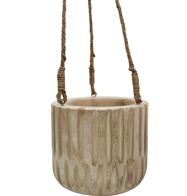 Lavida Hanging Planter Carved Large