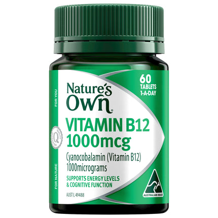 Natures Own Vitamin B12 1000Mcg Tabs 60