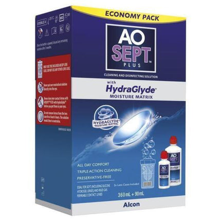 Aosept Hydraglyde Economy Pack 360 Plus 90ml - OhYouLuckyDuck.com.au