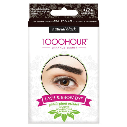1000 Hour Plant Based Lash & Brow Dye Kit Black - OhYouLuckyDuck.com.au