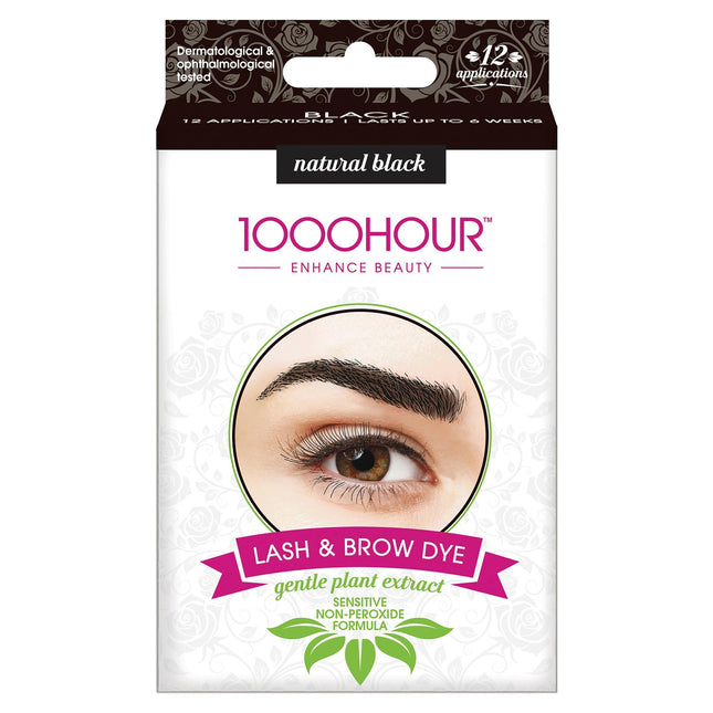 1000 Hour Plant Based Lash & Brow Dye Kit Black - OhYouLuckyDuck.com.au