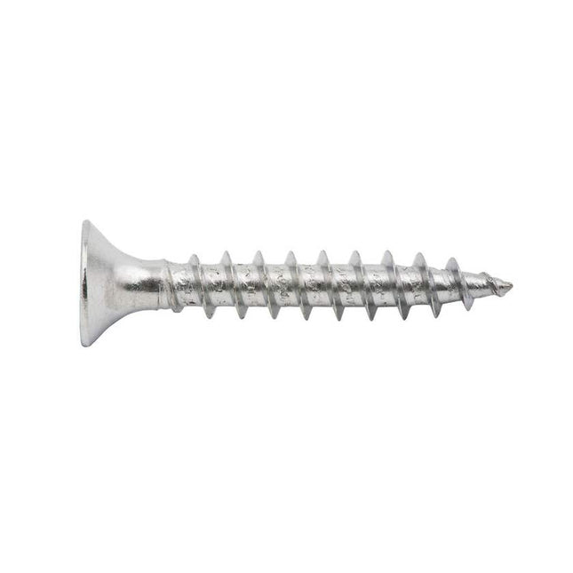 Zenith Hinge Screws Satin Chrome 10G x 30mm - 100 Pack