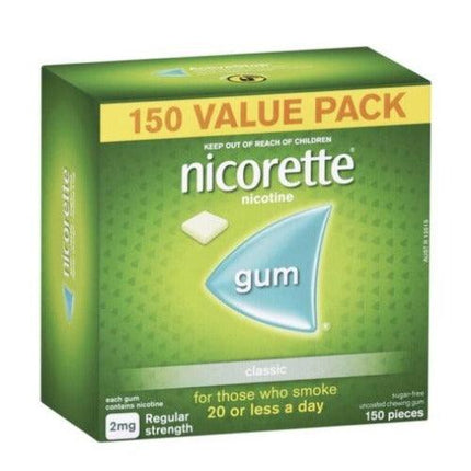 Nicorette Gum 2mg Classic 150 - OhYouLuckyDuck.com.au
