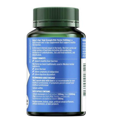 Nature's Own High Strength Milk Thistle 35000mg - OhYouLuckyDuck.com.au