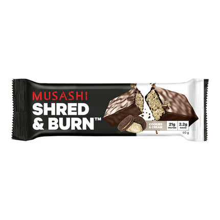 Musashi Shred And Burn Bar Cookies And Cream 60G