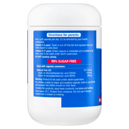 Natures Way Kids Smart Burstlets Omega 3 Fish Oil Trio 180 Capsules - OhYouLuckyDuck.com.au