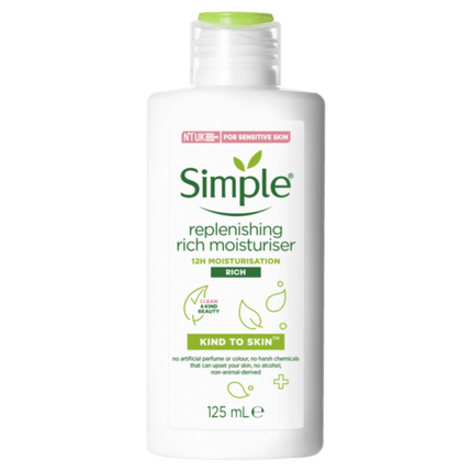 Simple Kind To Skin Rich Moisturiser Replenishing 125ml - OhYouLuckyDuck.com.au