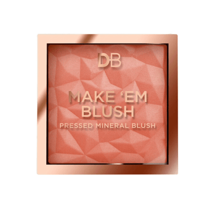 DB Cosmetics Make 'Em Blush Pressed Mineral Blush Peach Glow - OhYouLuckyDuck.com.au