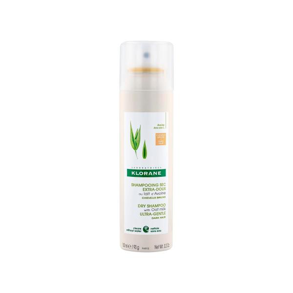 Klorane Dry Shampoo with Oat Milk Tinted for Brown to Dark Hair 50ML