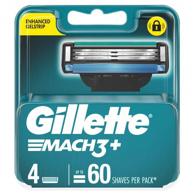 Gillette Mach3+ Replacement Cartridges 4 Pack - OhYouLuckyDuck.com.au