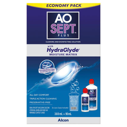 Aosept Hydraglyde Economy Pack 360 Plus 90ml - OhYouLuckyDuck.com.au