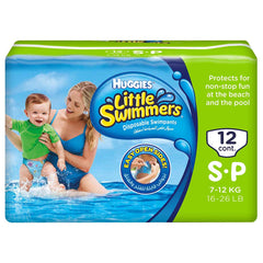 Huggies Little Swimmers Nappies 7-12kg Small 12 pack - OhYouLuckyDuck.com.au