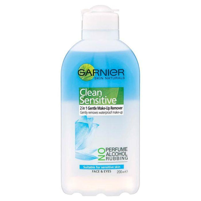 Garnier Clean Sensitive 2In1 Waterproof Make Up Remover 200mL - OhYouLuckyDuck.com.au