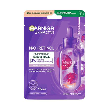 Garnier Skin Active Pro Retinol Smoothing Serum Mask 28G