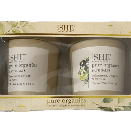 She Aromatherapy Pure Organics Bath Salts Set 2