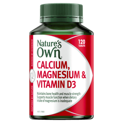 Natures Own Calcium & Magnesium With Vitamin D3 120 Tablets - OhYouLuckyDuck.com.au