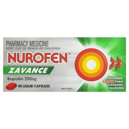 Nurofen Zavance 200mg 40 Liquid Capsules - OhYouLuckyDuck.com.au