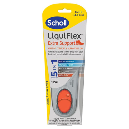 Scholl Liquiflex Insoles Extra Support Small - OhYouLuckyDuck.com.au