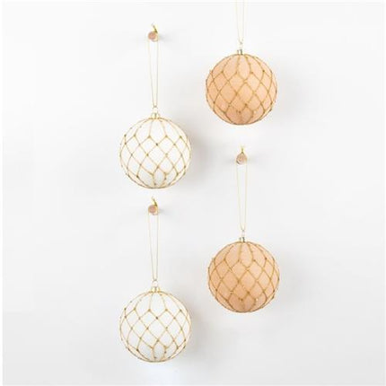 Little Cactus Au Papaya Fable Hanging Sparkle Baubles Assorted Set of 4