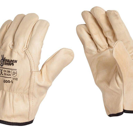 Rhino Gloves Gold Leather Large