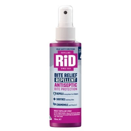 Rid Bite Relief Repellent Antiseptic Bite Protection Pump Spray 100ML