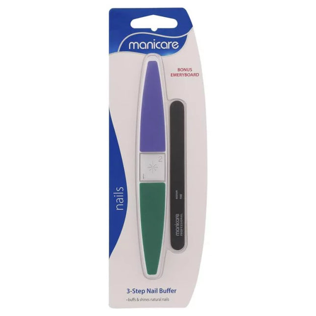 Manicare 3-Step Nail Buffer 1 Pack - OhYouLuckyDuck.com.au