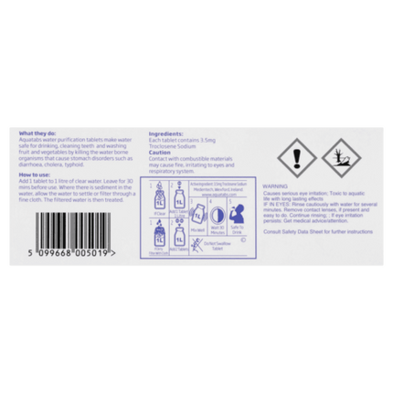 Aquatabs Water Purification 50 Tablets - OhYouLuckyDuck.com.au