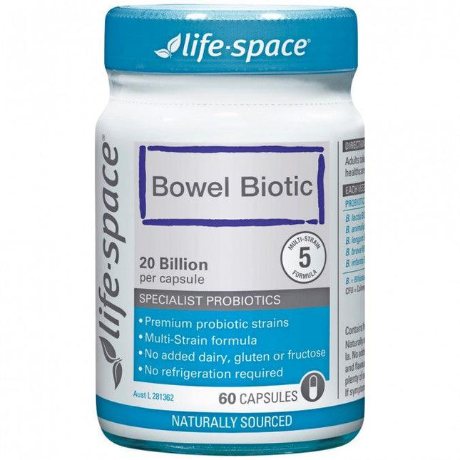 Life Space Bowel Biotic Capsules 60 - OhYouLuckyDuck.com.au