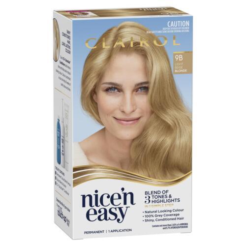Clairol Nice N Easy 9B Light Beige Blonde Permanent Hair Colour - OhYouLuckyDuck.com.au