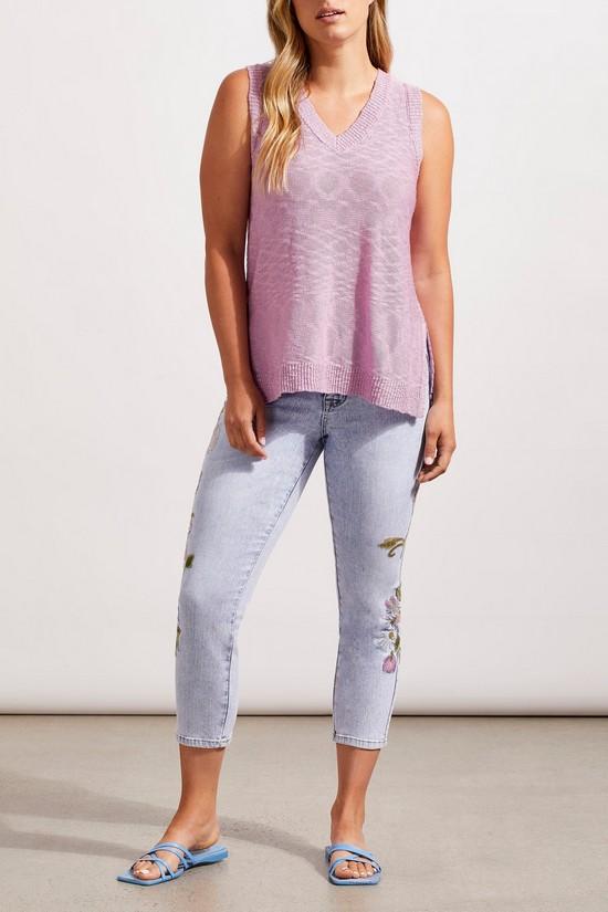 Tribal V Neck Tunic Vest With Side Slits Lily