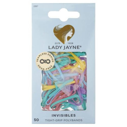 Lady Jayne Pastel Snagless Elastomer Elastics Assorted 50 Pack - OhYouLuckyDuck.com.au