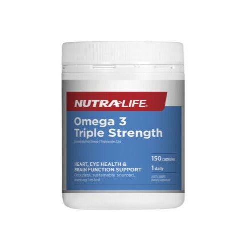 Nutra Life Omega 3 Triple Strength 150 Capsules - OhYouLuckyDuck.com.au