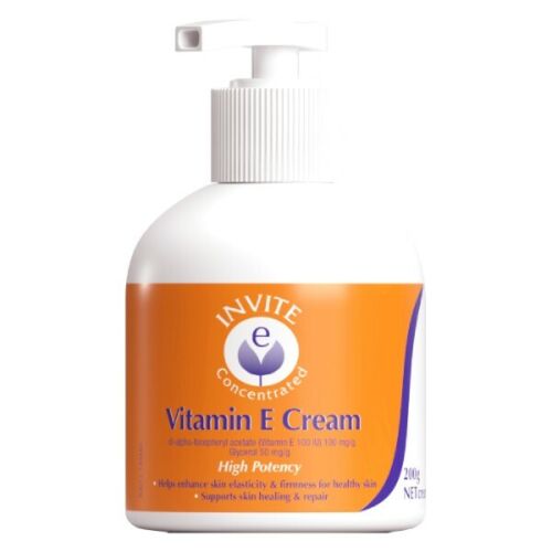 Invite E Vitamin E Cream 200g Pump - OhYouLuckyDuck.com.au